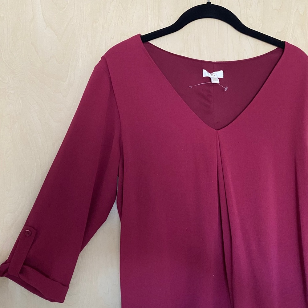 Maroon Shift Dress